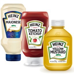 Kit HEINZ Ketchup 397g + Maionese 215g + Mostarda 255g