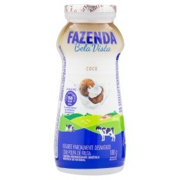 Iogurte Parcialmente Desnatado Coco Fazenda Bela Vista Frasco 180g