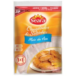 Meio Asa de Frango Congelado Zip SEARA 1kg