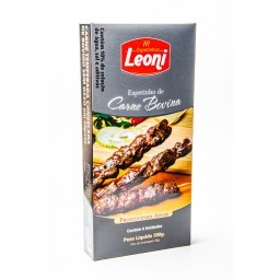 Espetinho de Carne Bovina Leoni 500g