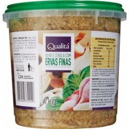 Alho e Cebola com Ervas Finas sem Sal QUALITÁ Pote 1kg