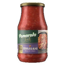 Molho de Tomate Alho & Cebola Pomarola Vidro 420g