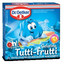 Gelatina em Pó Sabor Tutti-Frutti Dr. OETKER Caixa 20g