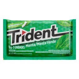 Goma de Mascar Sabor Menta TRIDENT 8g com 5 Unidades