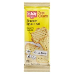 Biscoito Água e Sal Zero Lactose sem Glúten Schär Snackers Pacote 115g