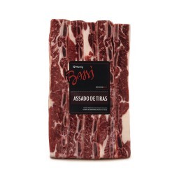 Carne Bovina Assado De Tiras BASSI Com Osso Congelada 1Kg