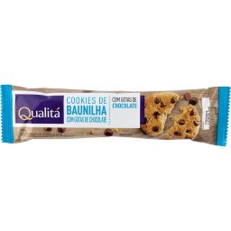 Cookies QUALITÁ de Baunilha com Gotas Chocolate Pacote 110g