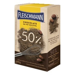 Chocolate 50% de Cacau em Pó Solúvel  FLEISCHMANN 200g