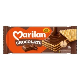 Biscoito Wafer MARILAN Recheado De Chocolate Pacote 115g