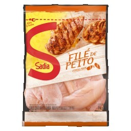 Filé de Peito de Frango Congelado Zip SADIA Pacote 1kg