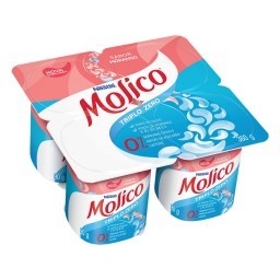 Iogurte Morango Zero Lactose Molico Bandeja 360g 4 Unidades