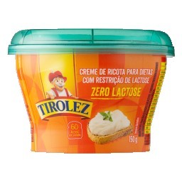 Creme de Ricota Zero Lactose TIROLEZ 150g