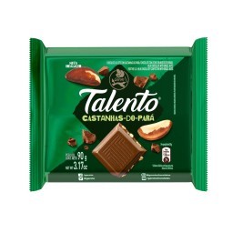 Chocolate GAROTO TALENTO ao Leite com Castanhas-do-Pará 90g