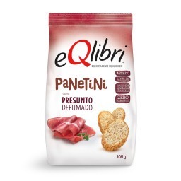 Snack de Trigo Presunto Defumado Eqlibri Panetini Pacote 105g