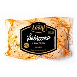 Sobrecoxa de Frango Temperada Leoni 500g