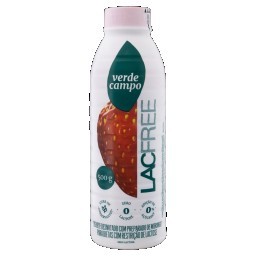 Iogurte Desnatado Morango Zero Lactose Verde Campo Lacfree Garrafa 500g