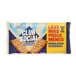 Biscoito Club Social integral tradicional embalagem econômica 288g