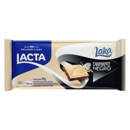 Barra de Chocolate Lacta Diamante Negro Laka 90g