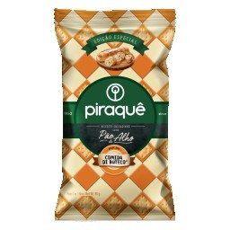 Biscoito Salgadinho Pão de Alho Piraquê Comida di Buteco Pacote 90g