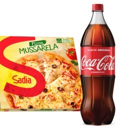 Kit Pizza de Mussarela Sadia 440g + Coca-Cola Original 1,5L