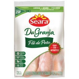 Filé de Peito de Frango Congelado SEARA Pacote de 1kg