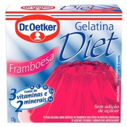 Gelatina em Pó Sabor Framboesa Diet Dr. OETKER Caixa 12g