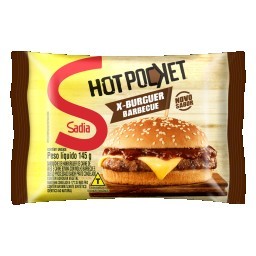 Sanduíche Congelado X-Burguer Barbecue Sadia Hot Pocket Pacote 145g