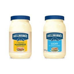 Kit HELLMANN'S - Maionese Tradicional Pote 500g + Maionese Light Pote 500g