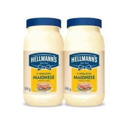 Kit com 2 Maionese Hellmanns Tradicional 500g