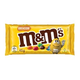 Confeito de Chocolate com Amendoim M&M´s Pacote 49g