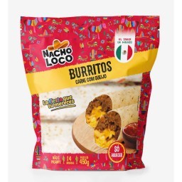 Burritos Nacho Loco Carne com Queijo 450g