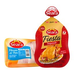 Na compra de 1 Ave Fiesta SEARA + R$0,01 leve Filé de Peito Bandeja SEARA