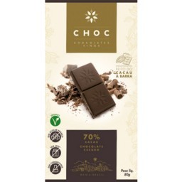 Barra de Chocolate 70% Cacau Choc 80g