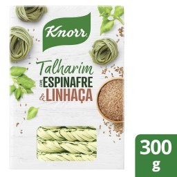 Macarrão com Espinafre e Linhaça Talharim Knorr Caixa 300g