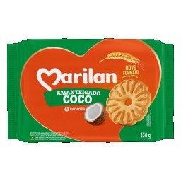 Biscoito Amanteigado Coco Marilan Pacote 330g