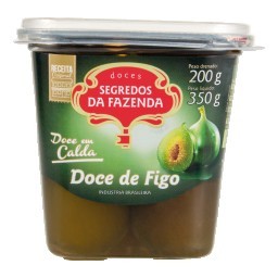 Doce de Figo em Calda SEGREDOS DA FAZENDA Pote 200g