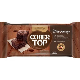 Chocolate Meio Amargo COBER TOP Barra 1,010 Kg