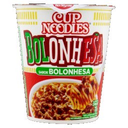 Massa Instantânea Bolonhesa Nissin Cup Noodles Copo 72g