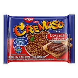 Macarrão Instantâneo Costela Barbecue NISSIN MIOJO Cremoso Pacote 88g