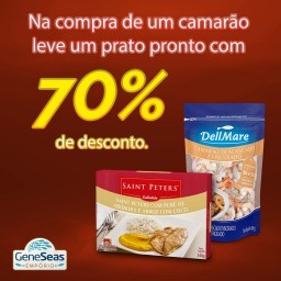 Kit Camarão Cozido Congelado sem Casca 36/50 DELLMARE Pacote 400g e  Saint Peters com Purê de Abóbor