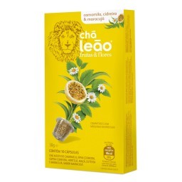 Chá Misto em Cápsula Camomila, Cidreira & Maracujá Chá Leão Frutas & Flores Caixa 20g 10 Unidades