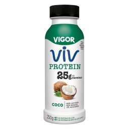 Iogurte Líquido Whey Protein VIGOR Viv Sabor Coco Pote 250g