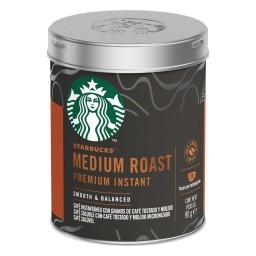 STARBUCKS ® Medium Roast Café Solúvel Premium Torra Média 90g Lata