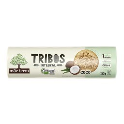 Biscoito Integral Orgânico Coco Mãe Terra Tribos Pacote 130g