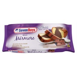 Bolo SEVEN BOYS Mármore Sabor Coco E Chocolate Pacote 250g