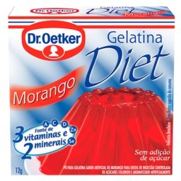 Gelatina em Pó Sabor Morango Diet Dr. OETKER Caixa 12g