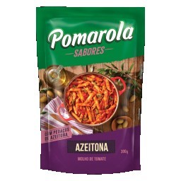 Molho de Tomate Azeitona Pomarola Sabores Sachê 300g 