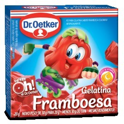 Gelatina em Pó Sabor Framboesa Dr. OETKER Caixa 20g