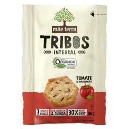 Biscoito Salgado Orgânico Mãe Terra Tribos Tomate e Manjericão 50g