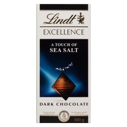 Chocolate Suíço Amargo com Flor de Sal LINDT Excelence Barra 100g